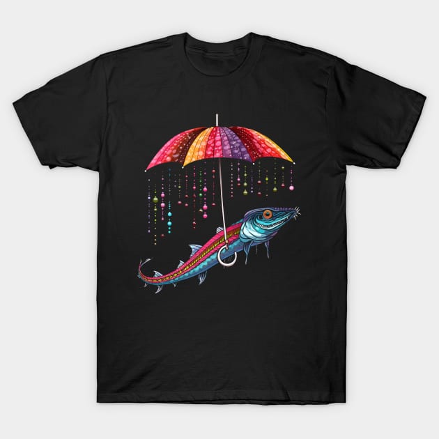 Oarfish Rainy Day With Umbrella T-Shirt by JH Mart